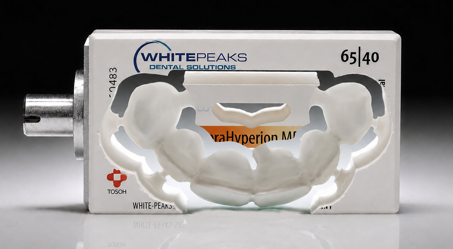 CopraHyperion MD PRO 65/40 – Für die Speed-Sinterung geeigneter Zirkonoxidblock für CEREC - Packung mit einem Block