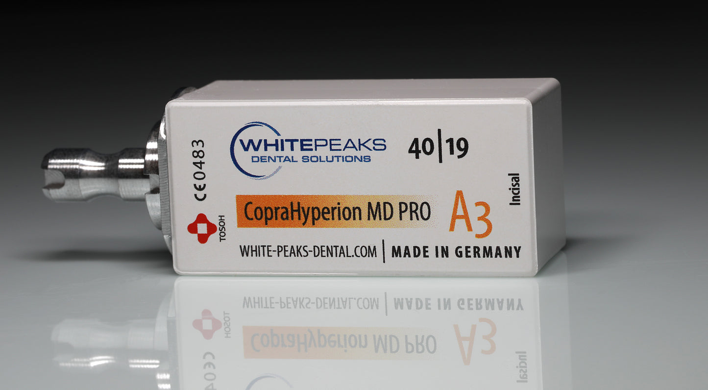 CopraSuCopraHyperion MD PRO 40/19 – SpeedFire-geeigneter Zirkonoxidblock für CEREC