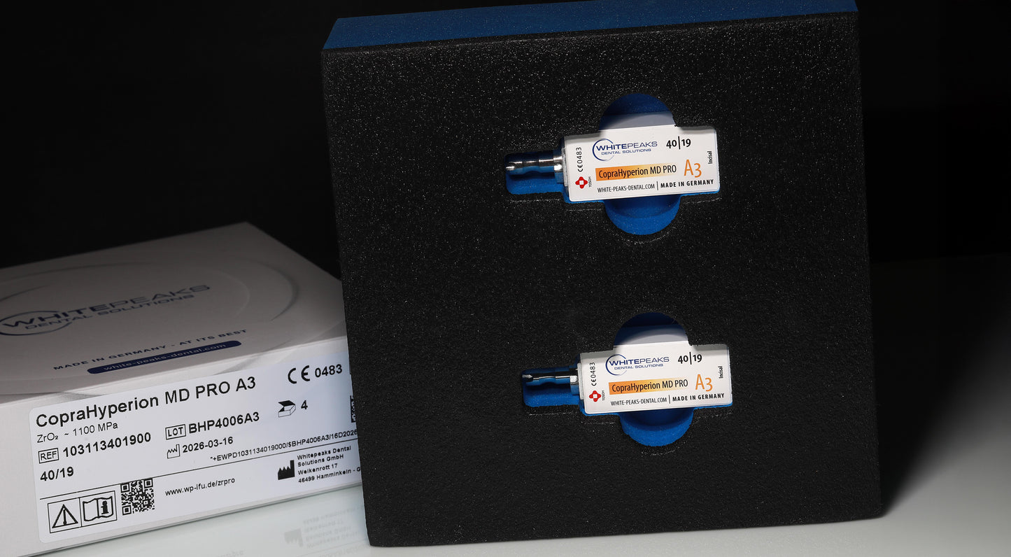 CopraSuCopraHyperion MD PRO 40/19 – SpeedFire-geeigneter Zirkonoxidblock für CEREC