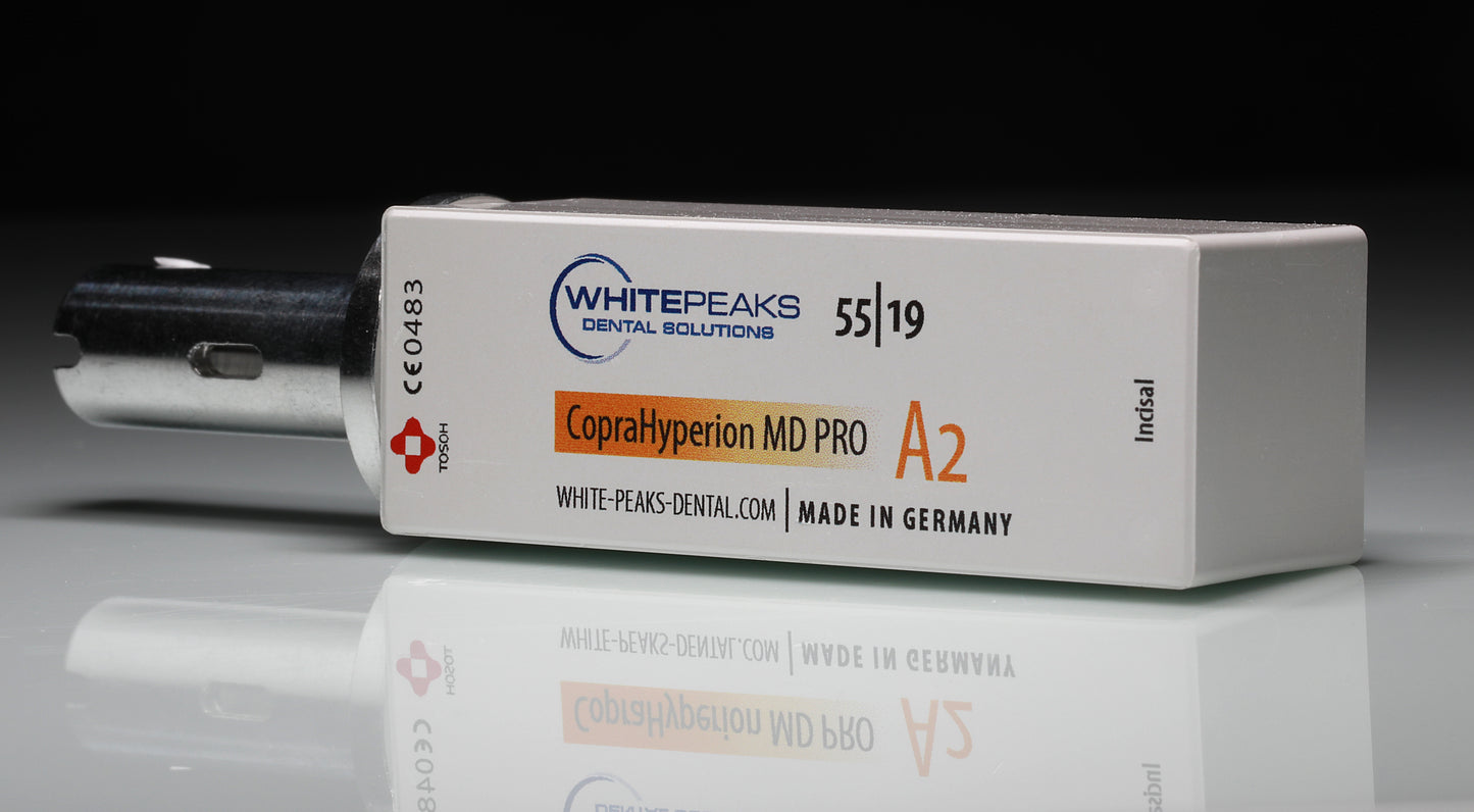 CopraHyperion MD PRO 55/19 – Für die Speed-Sinterung geeigneter Zirkonoxidblock für CEREC - Packung zu 2 Blöcken (Kopie)