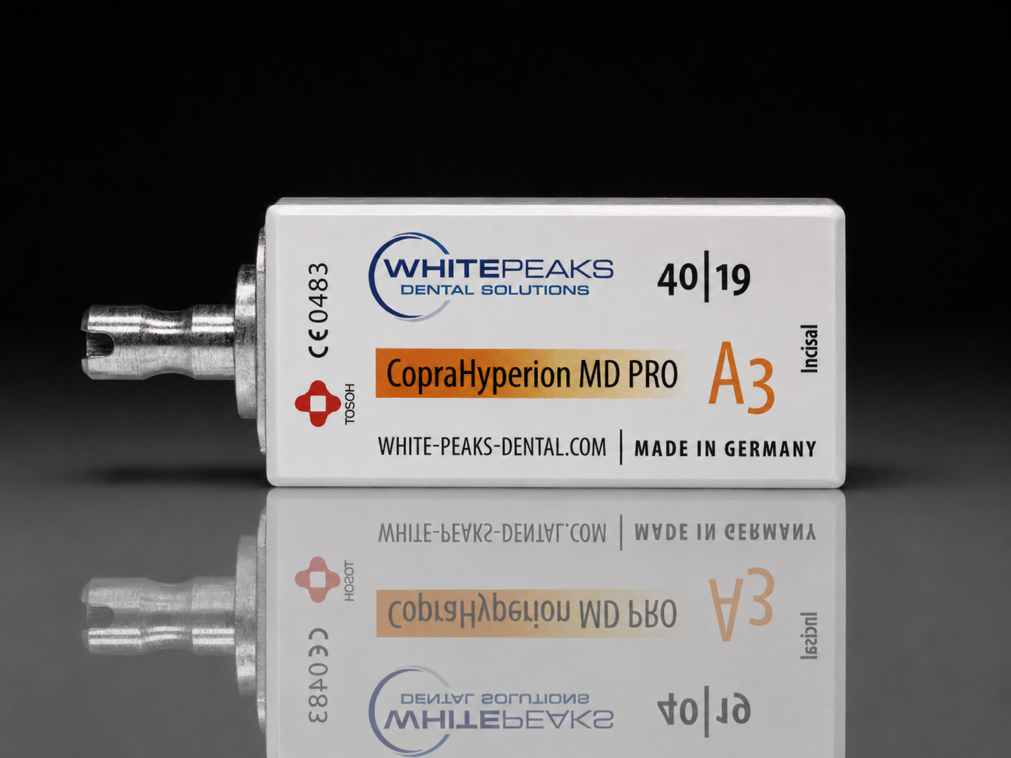 CopraHyperion MD PRO 40/19 – SpeedFire-geeigneter Zirkonoxidblock für CEREC - Packung zu 2 Blöcken